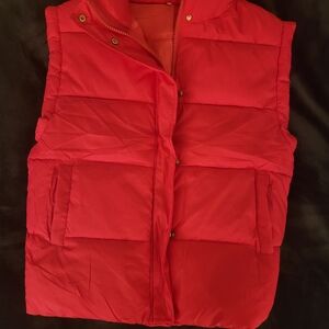 Women's Hot Pink Puffer Vest